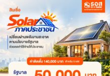 ธอส. ขับเคลื่อนนโยบายรัฐ Solar ภาคประชาชน จัดสินเชื่อ กรอบวงเงิน 45,000 ลบ. อัตราดอกเบี้ยพิเศษคงที่ 2.50% ต่อปี